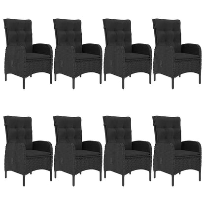 Set da Pranzo da Giardino 9 pz Nero | homemem39