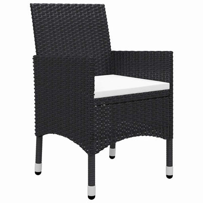 Set Mobili da Pranzo per Giardino 11 pz Nero