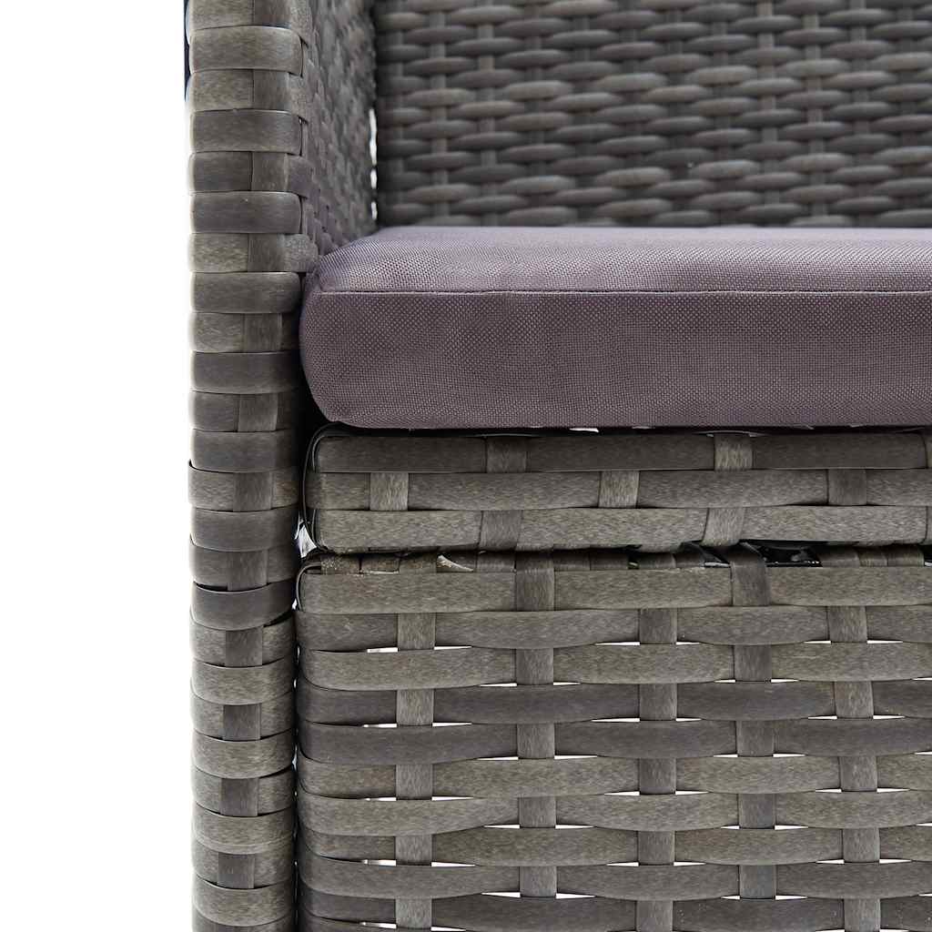 Set da Pranzo da Giardino 11 pz Grigio | homemem39