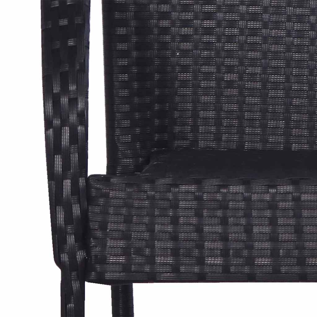 Set Mobili da Pranzo per Giardino 7 pz Nero | homemem39