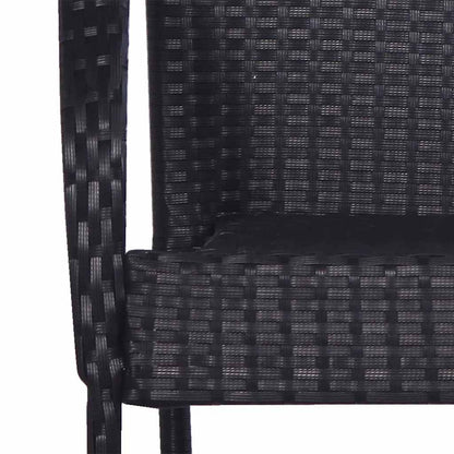 Set Mobili da Pranzo per Giardino 7 pz Nero | homemem39