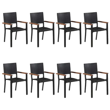 Set da Pranzo da Giardino 9 pz Nero | homemem39