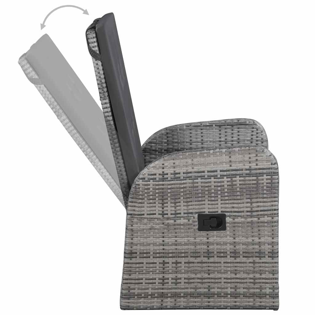 Set da Pranzo da Giardino 9 pz Grigio | homemem39