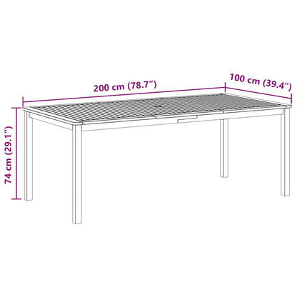 Set da Pranzo da Giardino 7 pz Grigio | homemem39