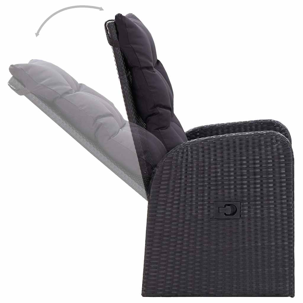 Set da Pranzo da Giardino 7 pz Nero | homemem39