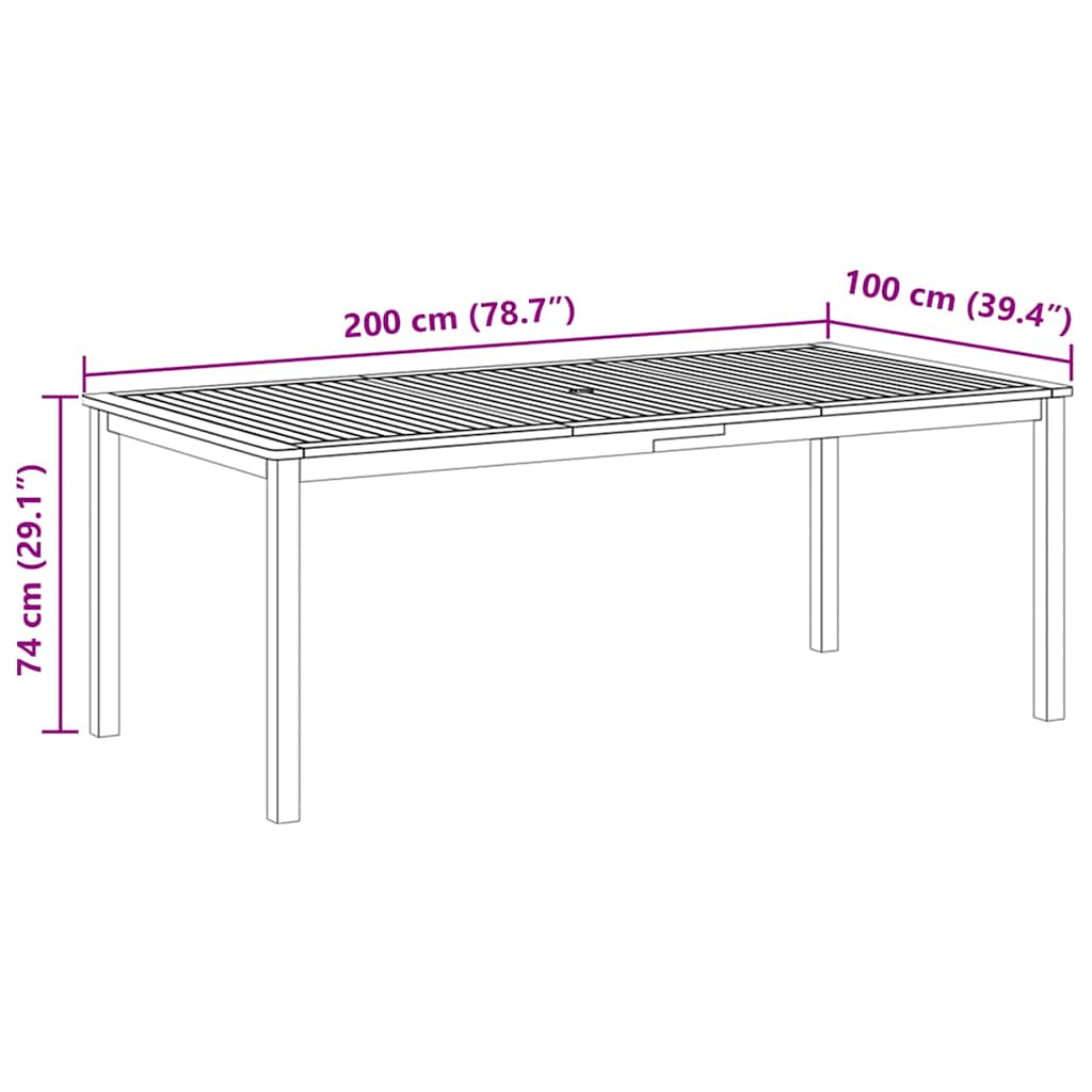 Set da Pranzo da Giardino 7 pz Nero | homemem39