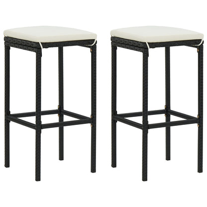 Set Bar da Giardino 3 pz con Cuscini Nero | homemem39