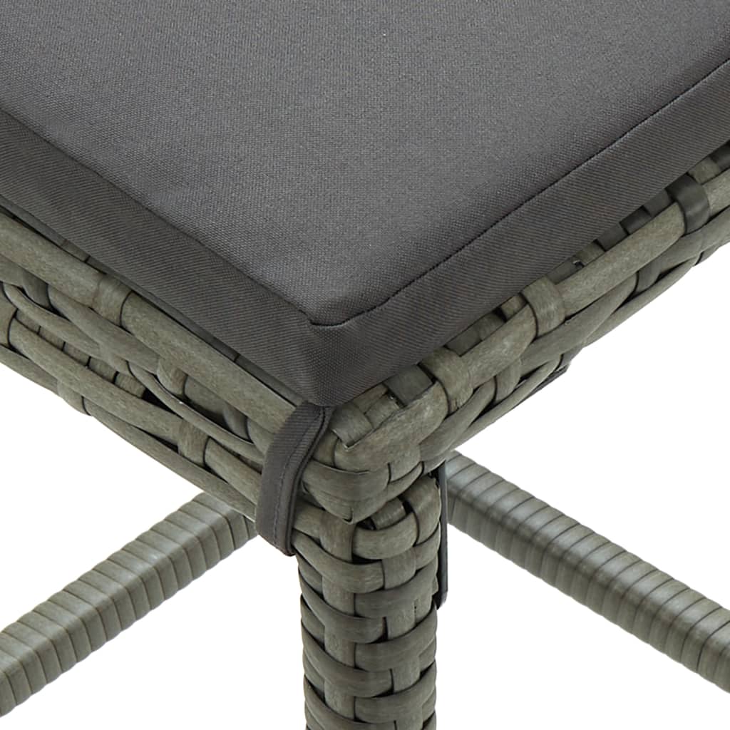 Set Bar da Giardino 3 pz con Cuscini Grigio | homemem39