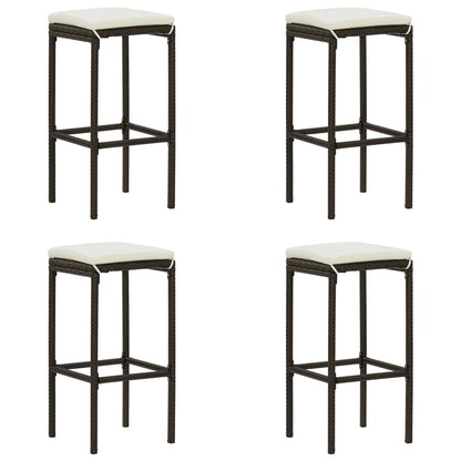 Set Bar da Giardino 5 pz con Cuscini Marrone | homemem39