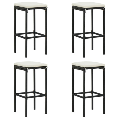 Set da Bar da Giardino 5 pz con Cuscini Nero | homemem39