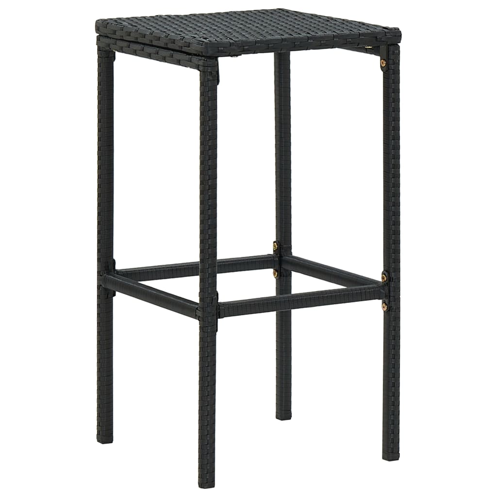 Set da Bar da Giardino 5 pz con Cuscini Nero | homemem39