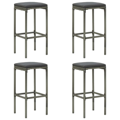 Set da Bar da Giardino 5 pz con Cuscini Grigio | homemem39