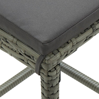 Set da Bar da Giardino 5 pz con Cuscini Grigio | homemem39