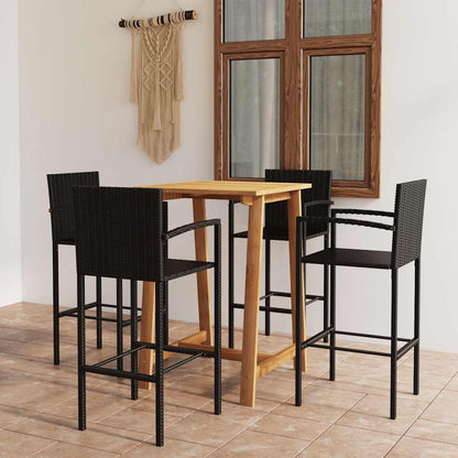 Set Bar da Giardino 5 pz Nero | homemem39