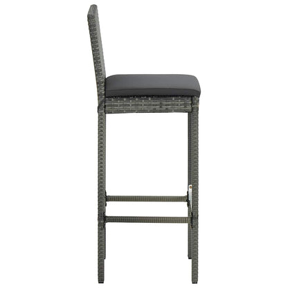 Set da Bar da Giardino 5pz con Cuscini Grigio