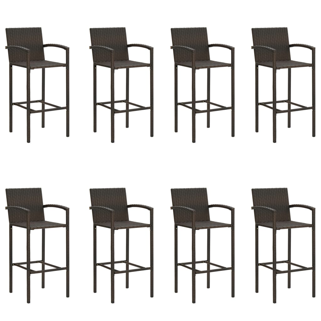 Set Bar da Giardino 9 pz Marrone | homemem39