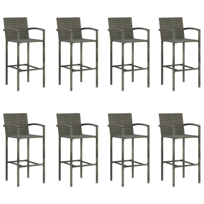 Set Bar da Giardino 9 pz Grigio | homemem39