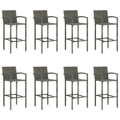 Set Bar da Giardino 9 pz Grigio