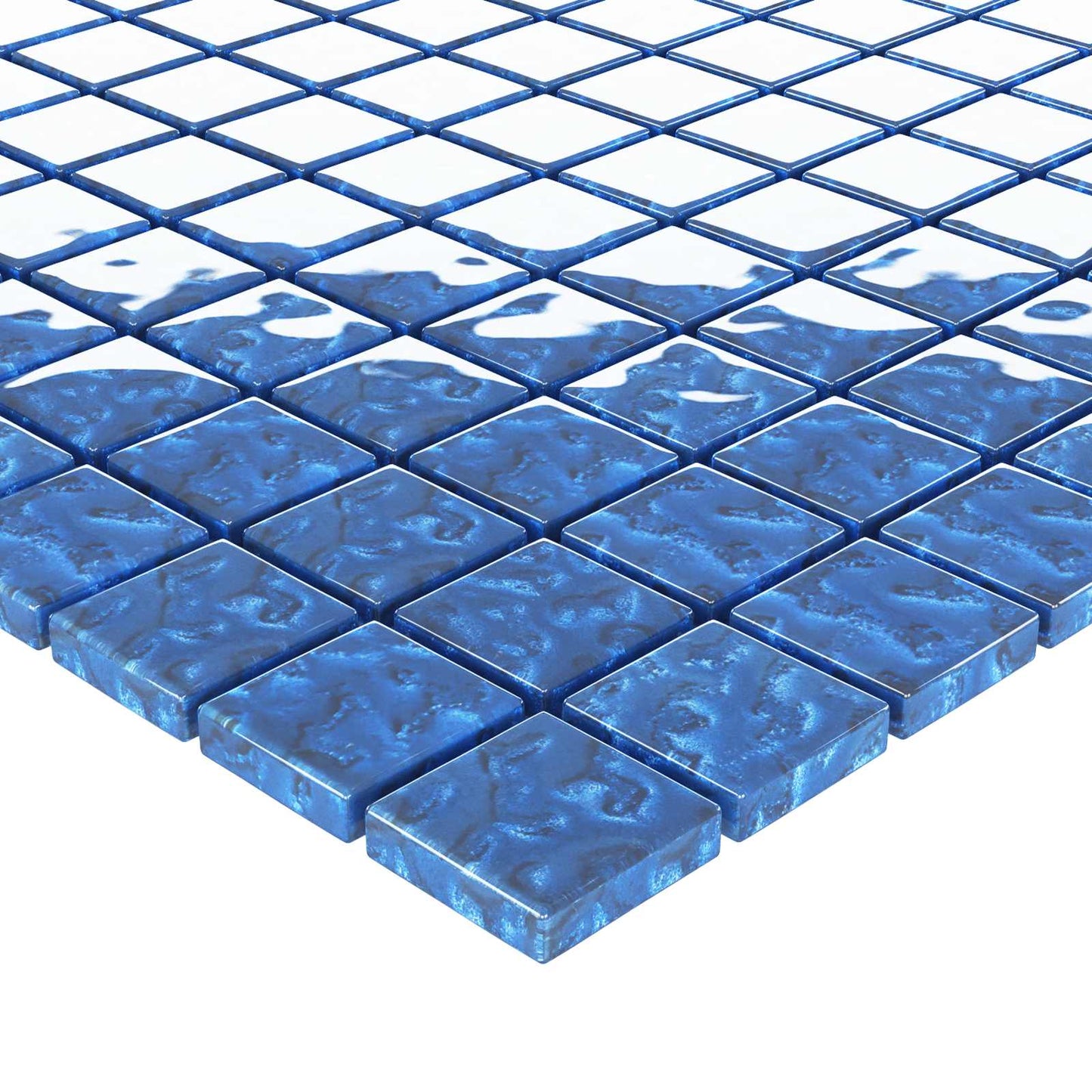 Piastrella Mosaic 11 pcs Blu 50 x 50 cm Vetro | homemem39