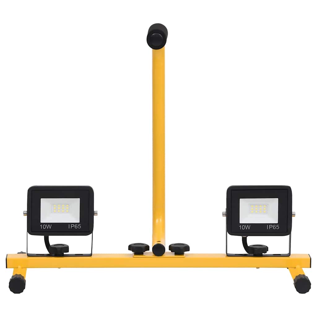 Faretto a LED con Maniglia 2x10 W Bianco Caldo