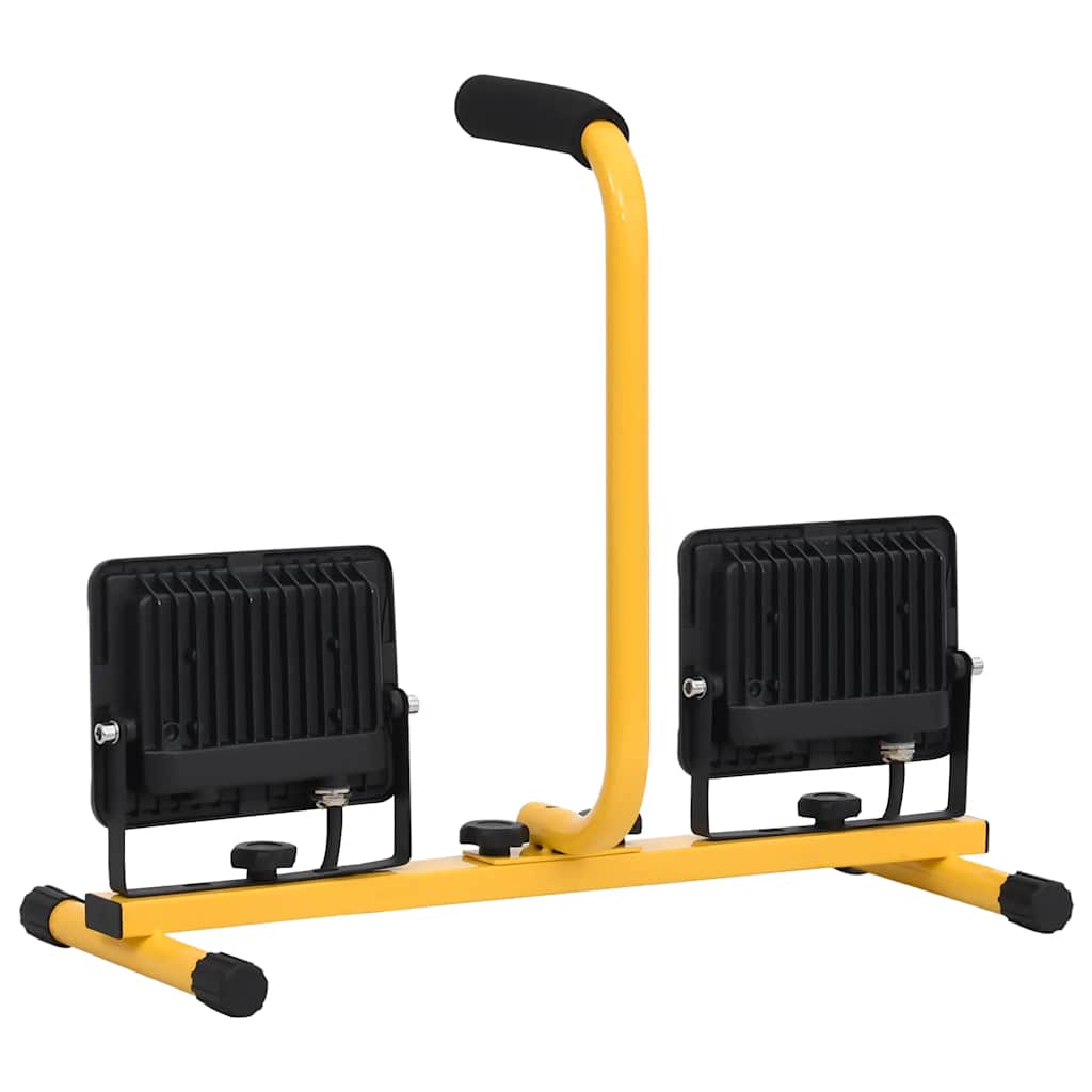 Faretto a LED con Maniglia 2x30 W Bianco Caldo - homemem39