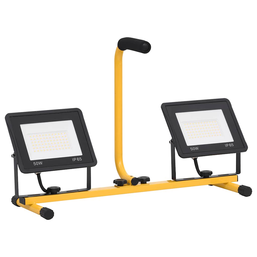 Faretto a LED con Maniglia 2x50 W Bianco Caldo - homemem39