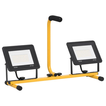 Faretto a LED con Maniglia 2x50 W Bianco Caldo - homemem39