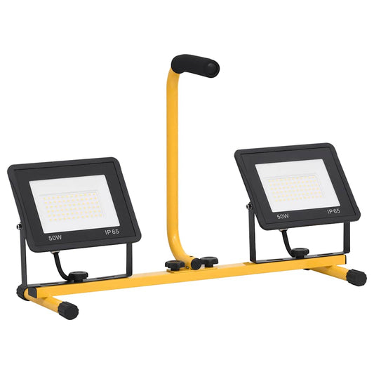 Faretto a LED con Maniglia 2x50 W Bianco Caldo - homemem39