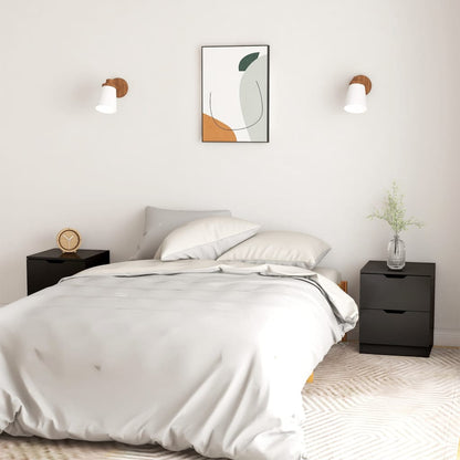Comodini 2 pz Neri 40x40x50 cm in Legno Multistrato - homemem39