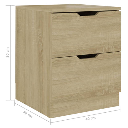 Comodini 2 pz Rovere Sonoma 40x40x50 cm in Legno Multistrato - homemem39
