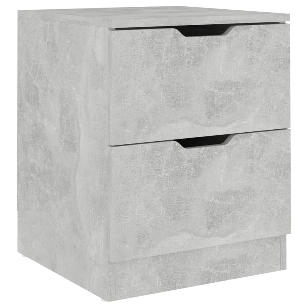 Comodino Grigio Cemento 40x40x50 cm in Legno Multistrato - homemem39