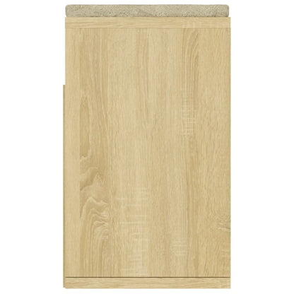 Panca Porta Scarpe Cuscino Rovere Sonoma 104x30x49 Multistrato - homemem39