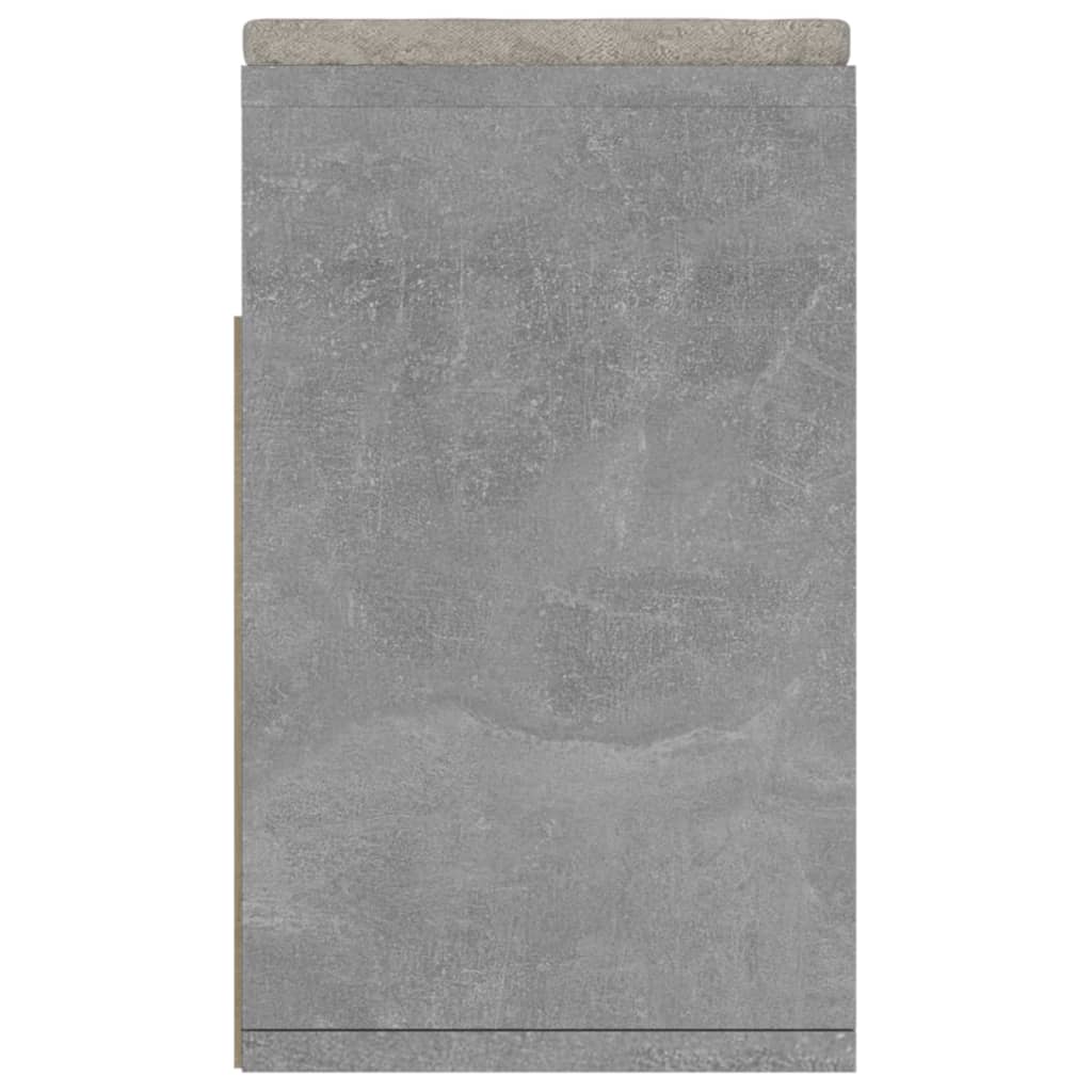 Panca Scarpe con Cuscino Grigio Cemento 104x30x49cm Multistrato - homemem39