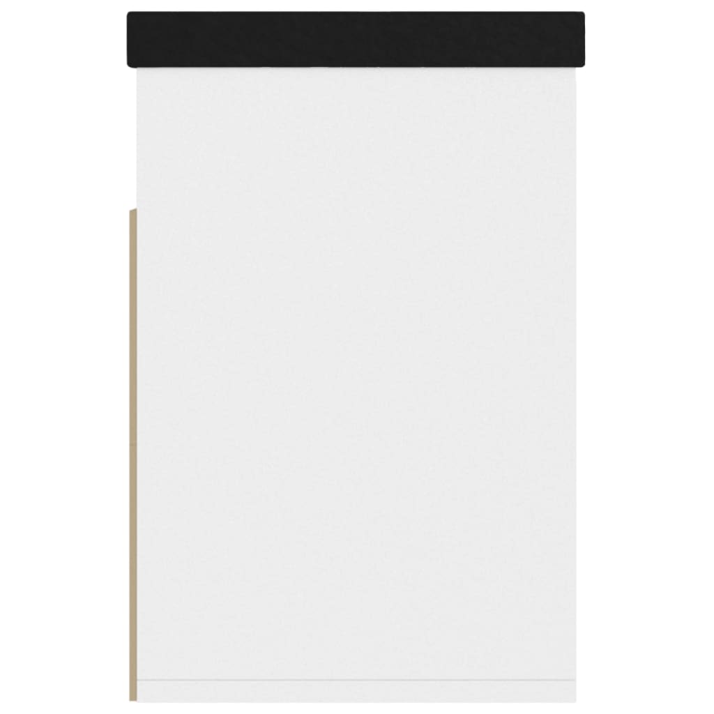 Panca Porta Scarpe con Cuscino Bianca 80x30x47cm Multistrato - homemem39