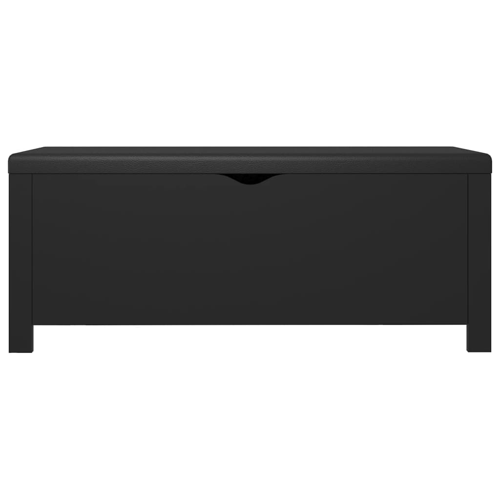 Contenitore con Cuscino Nero 105x40x45cm Legno Multistrato