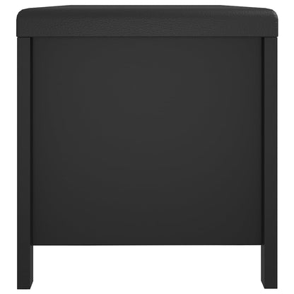 Contenitore con Cuscino Nero 105x40x45cm Legno Multistrato