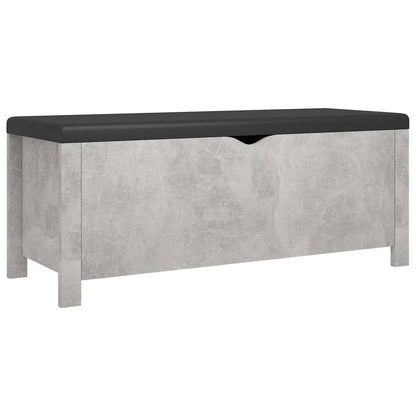 Contenitore con Cuscino Grigio Cemento 105x40x45cm Multistrato - homemem39