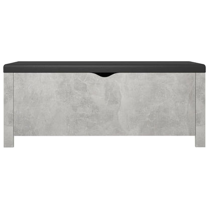 Contenitore con Cuscino Grigio Cemento 105x40x45cm Multistrato - homemem39