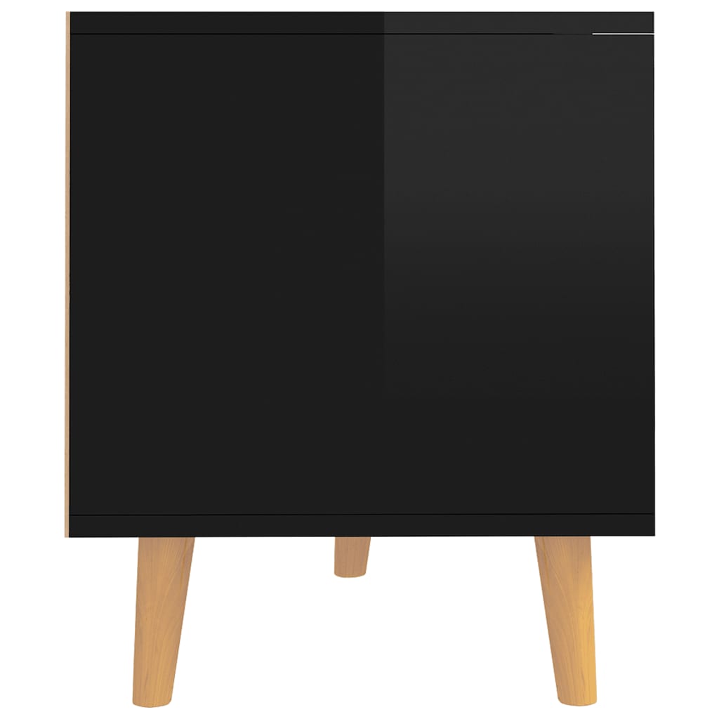 Mobile Porta TV Nero Lucido 90x40x48,5 cm Legno Multistrato - homemem39