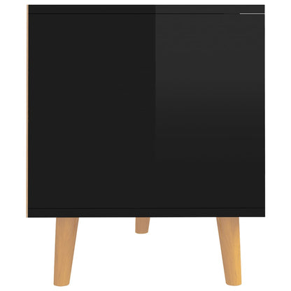 Mobile Porta TV Nero Lucido 90x40x48,5 cm Legno Multistrato - homemem39