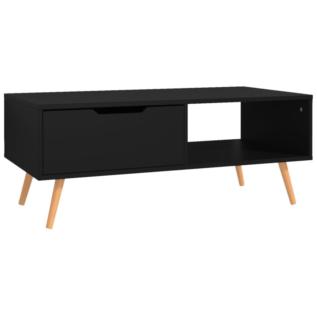Tavolino da Salotto Nero 100x49,5x43 cm in Legno Multistrato | homemem39