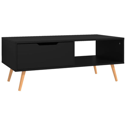 Tavolino da Salotto Nero 100x49,5x43 cm in Legno Multistrato | homemem39