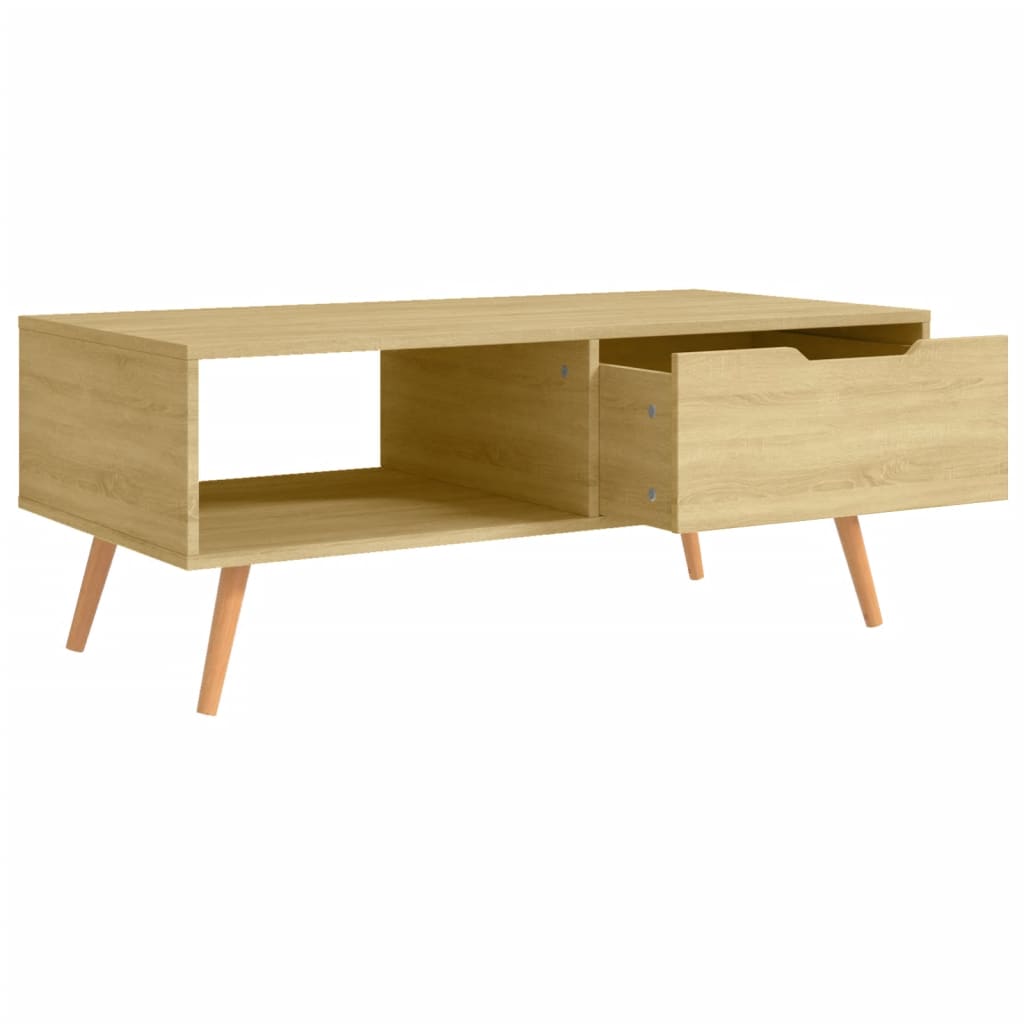 Tavolino Salotto Rovere Sonoma 100x49,5x43 cm Legno Multistrato | homemem39