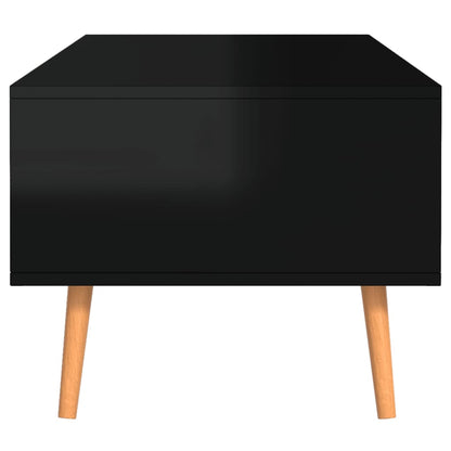 Tavolino Salotto Nero Lucido 100x49,5x43 cm Legno Multistrato | homemem39