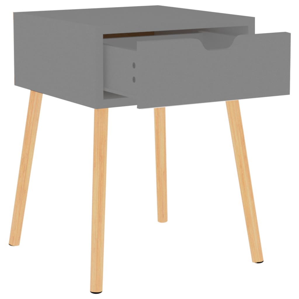 Comodini 2 pz Grigi 40x40x56 cm in Legno Multistrato - homemem39