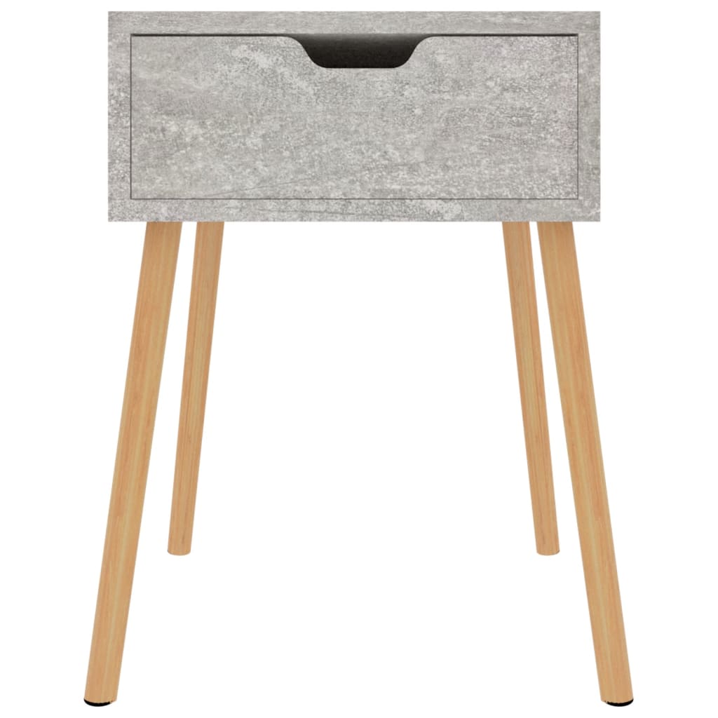 Comodino Grigio Cemento 40x40x56 cm in Legno Multistrato - homemem39