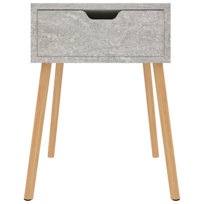 Comodino Grigio Cemento 40x40x56 cm in Legno Multistrato - homemem39