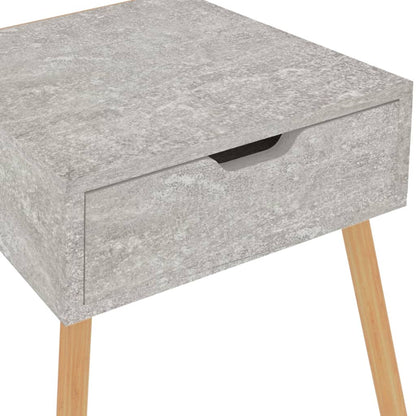 Comodino Grigio Cemento 40x40x56 cm in Legno Multistrato - homemem39