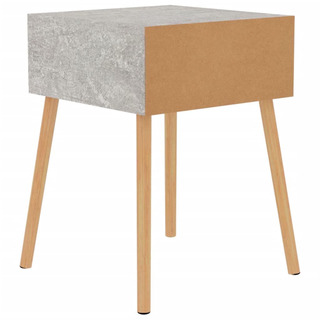 Comodini 2pz Grigio Cemento 40x40x56 cm in Legno Multistrato - homemem39