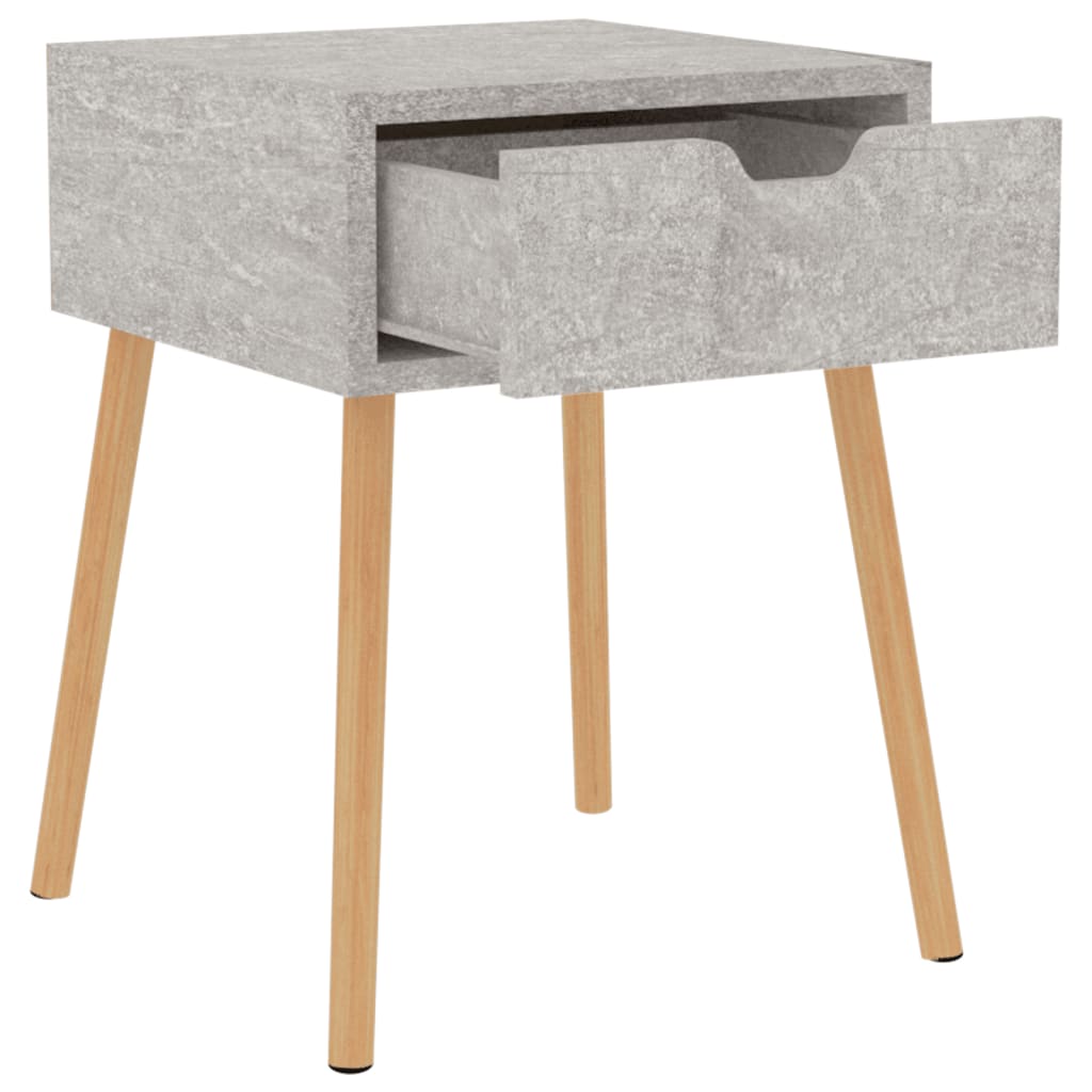 Comodini 2pz Grigio Cemento 40x40x56 cm in Legno Multistrato - homemem39
